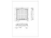 Art.406-KANALSKA REŠETKA D400, 400X400, sa pantom i zaključavanjem-ovalna