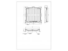Art.407-KANALSKA REŠETKA D400, 400x400, sa pantom i zaključavanjem-ravna
