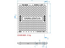 ART  502R KANALSKI POKLOPAC SA RUČKAMA 600x600# B125